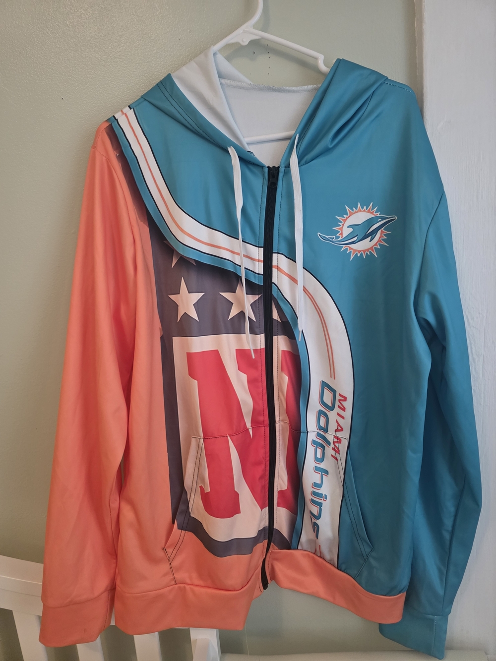 Miami Dolphins Full-Zip Hoodie - Teal & Coral